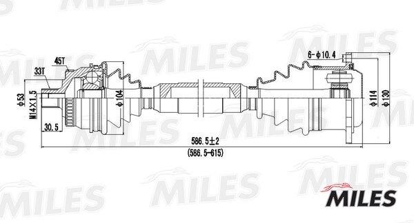 Miles GC02010 Drive shaft GC02010