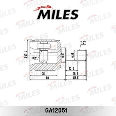 Miles GA12051 Joint, drive shaft GA12051