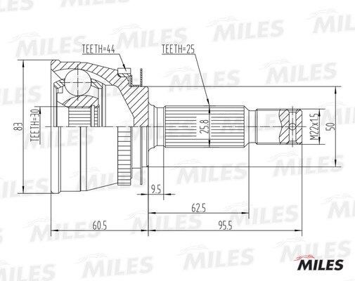 Miles GA20552 Joint kit, drive shaft GA20552
