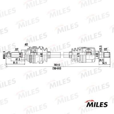 Miles GC02047 Drive shaft GC02047