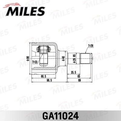 Miles GA11024 Tripod Hub, drive shaft GA11024
