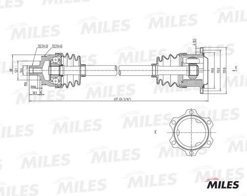 Miles GC02012 Drive Shaft GC02012