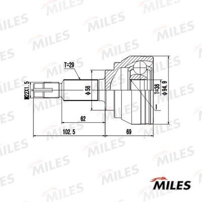 Miles GA20711 Joint Kit, drive shaft GA20711