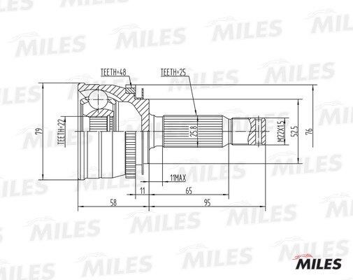 Miles GA20165 Joint Kit, drive shaft GA20165
