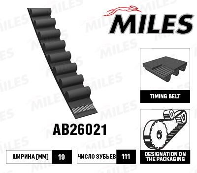 Miles AB26021 Timing belt AB26021