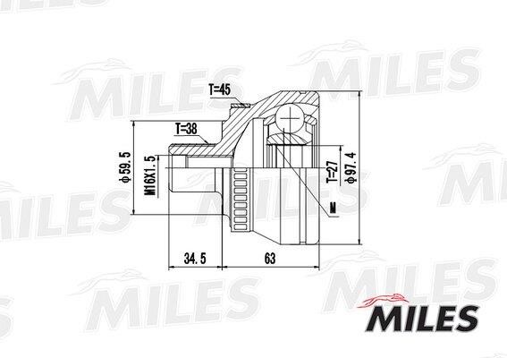Miles GA20028 Joint kit, drive shaft GA20028