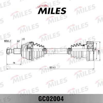 Miles GC02004 Drive shaft GC02004
