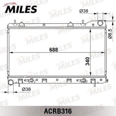 Radiator, engine cooling Miles ACRB316
