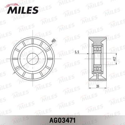 Miles AG03471 Idler Pulley AG03471