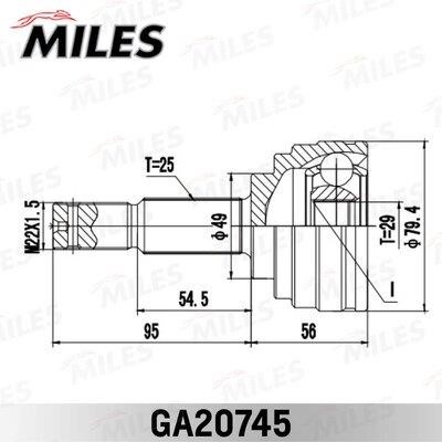 Miles GA20745 Joint kit, drive shaft GA20745