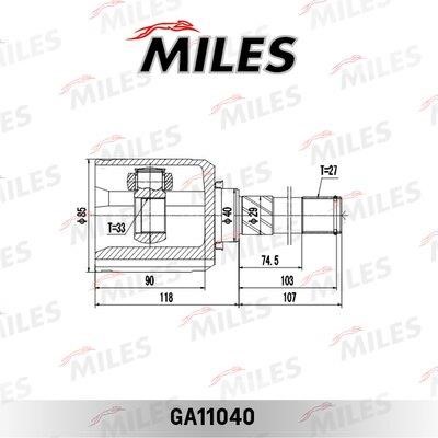 Miles GA11040 Joint kit, drive shaft GA11040
