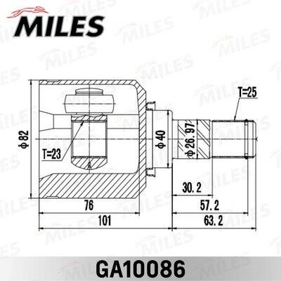 Miles GA10086 Joint kit, drive shaft GA10086