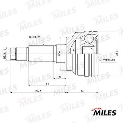 Miles GA20212 Joint kit, drive shaft GA20212