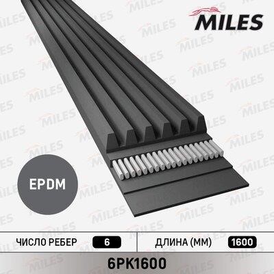 Miles 6PK1600 V-Ribbed Belt 6PK1600