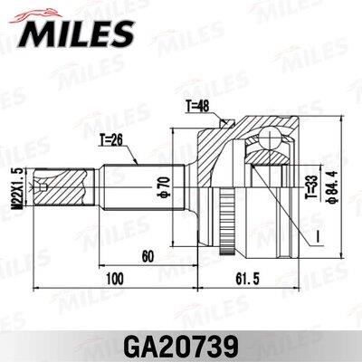 Miles GA20739 Joint kit, drive shaft GA20739