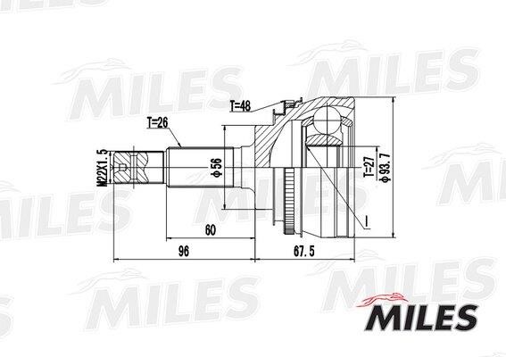 Miles GA20458 Joint kit, drive shaft GA20458
