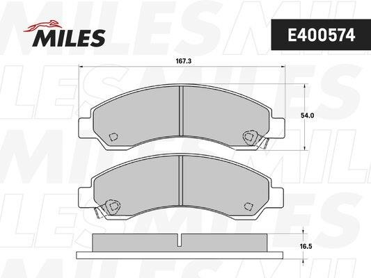 Miles E400574 Brake Pad Set, disc brake E400574