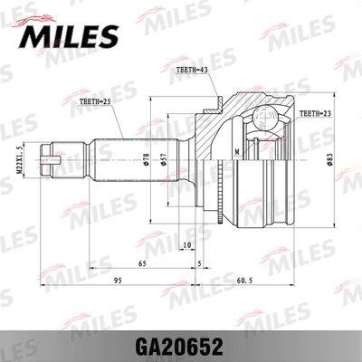 Miles GA20652 Joint kit, drive shaft GA20652