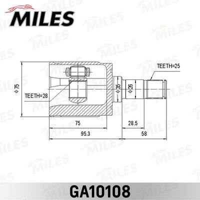 Miles GA10108 Joint kit, drive shaft GA10108