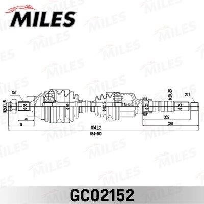 Miles GC02152 Drive shaft GC02152
