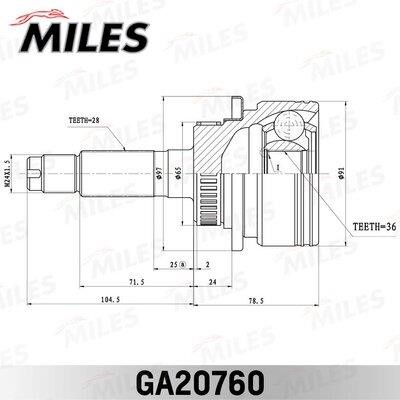 Miles GA20760 Joint kit, drive shaft GA20760