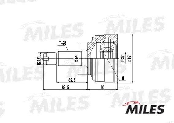 Miles GA20154 Joint Kit, drive shaft GA20154