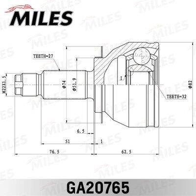 Miles GA20765 Joint kit, drive shaft GA20765
