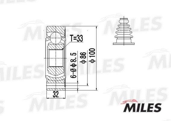 Miles GA10007 Joint kit, drive shaft GA10007
