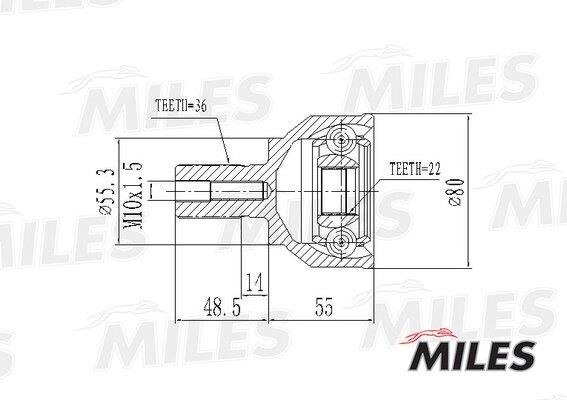 Miles GA20208 Joint Kit, drive shaft GA20208