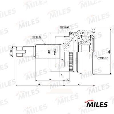 Miles GA20740 Joint kit, drive shaft GA20740