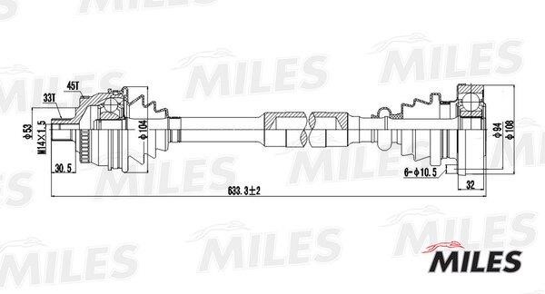 Miles GC02011 Drive shaft GC02011