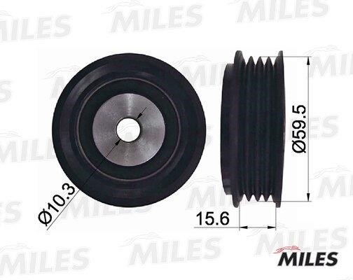 Miles AG03043 Tensioner pulley, v-ribbed belt AG03043
