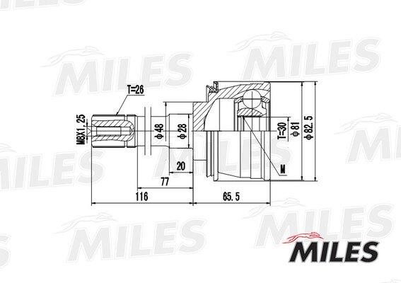 Miles GA20447 Joint kit, drive shaft GA20447