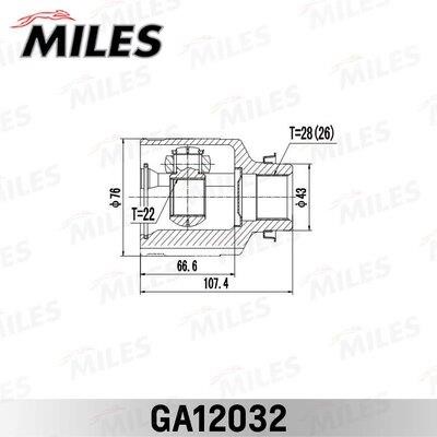 Miles GA12032 Joint kit, drive shaft GA12032