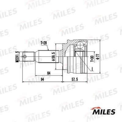 Miles GA20648 Joint kit, drive shaft GA20648
