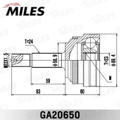 Miles GA20650 Joint kit, drive shaft GA20650