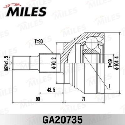 Miles GA20735 Joint kit, drive shaft GA20735