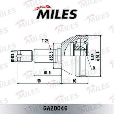 Miles GA20046 Joint kit, drive shaft GA20046