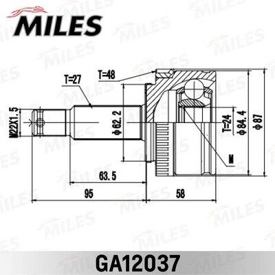 Miles GA12037 Joint kit, drive shaft GA12037