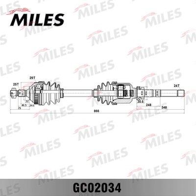 Miles GC02034 Drive shaft GC02034
