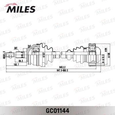 Miles GC01144 Drive shaft GC01144