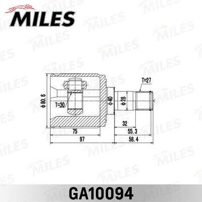 Miles GA10094 Joint kit, drive shaft GA10094