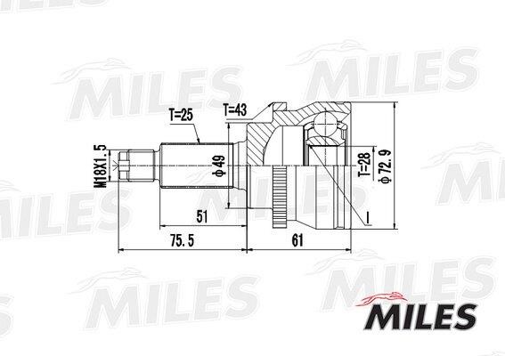 Miles GA20436 Joint kit, drive shaft GA20436