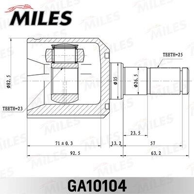 Miles GA10104 Joint kit, drive shaft GA10104
