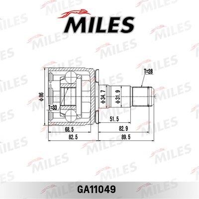 Miles GA11049 Joint, drive shaft GA11049