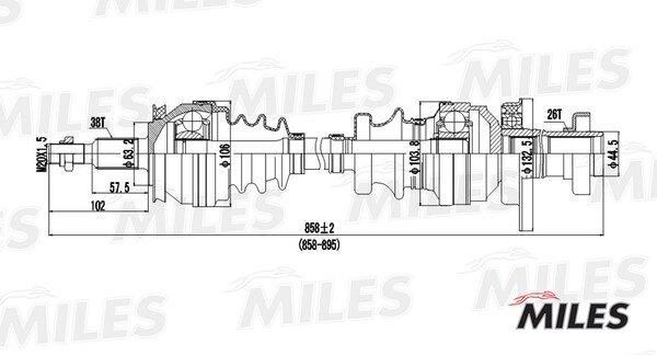 Drive Shaft Miles GC02144