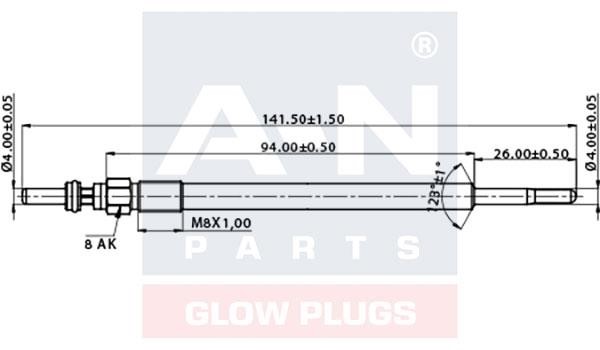 A-N Parts A-N141138 Glow plug AN141138