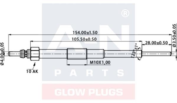 A-N Parts A-N154606 Glow plug AN154606