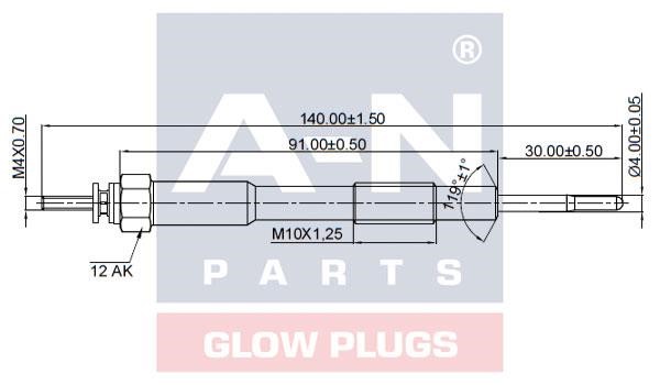 A-N Parts A-N140712 Glow plug AN140712