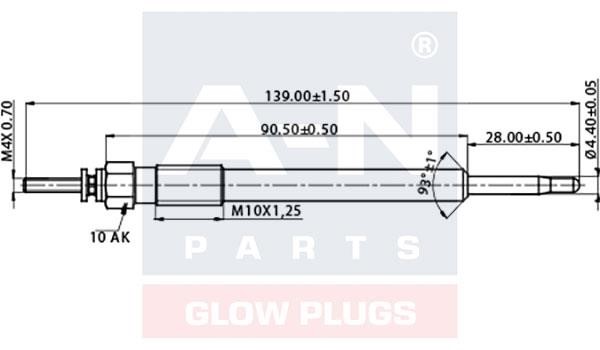 A-N Parts A-N139105 Glow plug AN139105